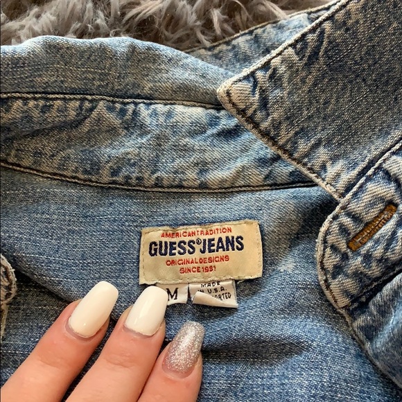 VINTAGE guess Jean shirt - Picture 2 of 5